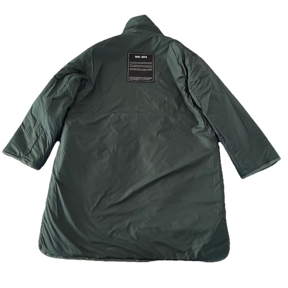WE-AR4 Reversible Burb Coat S Dark Military Green Limonta Quilted‎ Insulated NEW - Picture 4 of 13